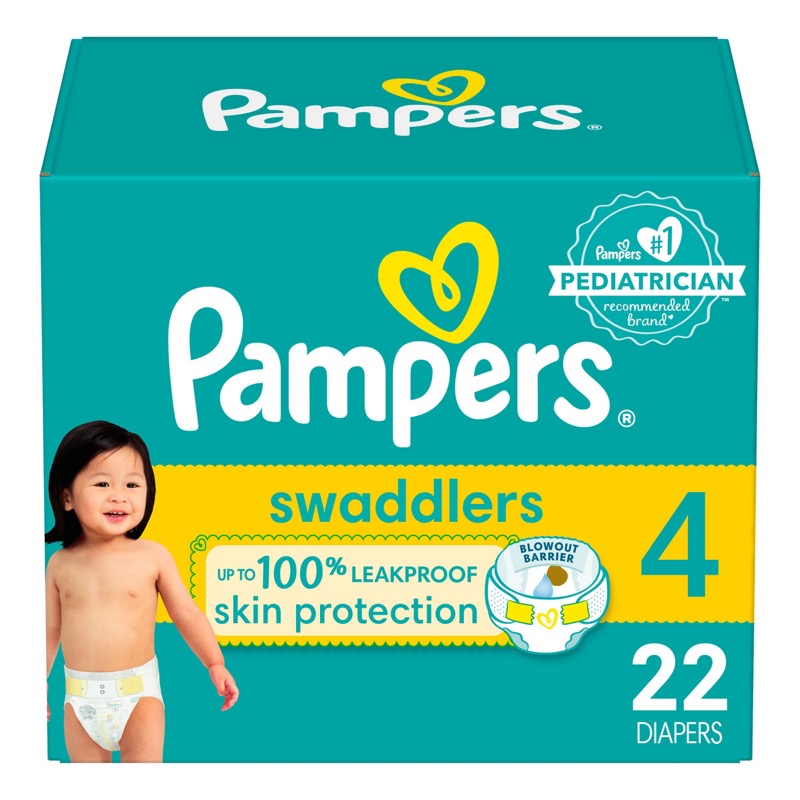 Pañales Pampers Swaddlers talla 4, 22 unidades