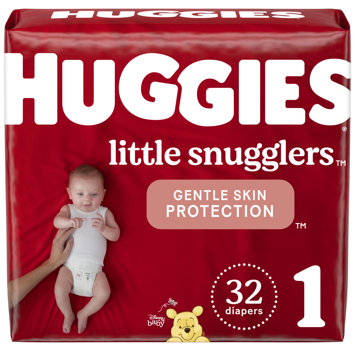 Pañales Huggies Little Snugglers talla 1, 32 unidades